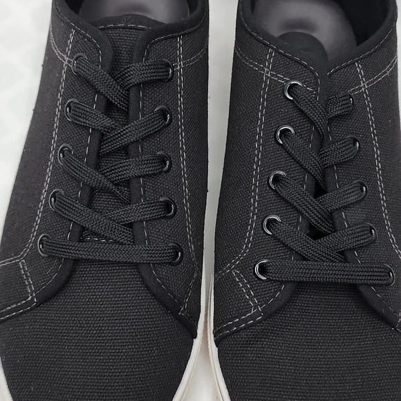 Vostey Black Canvas Shoes Men's Size 10 - Picture 7 of 12